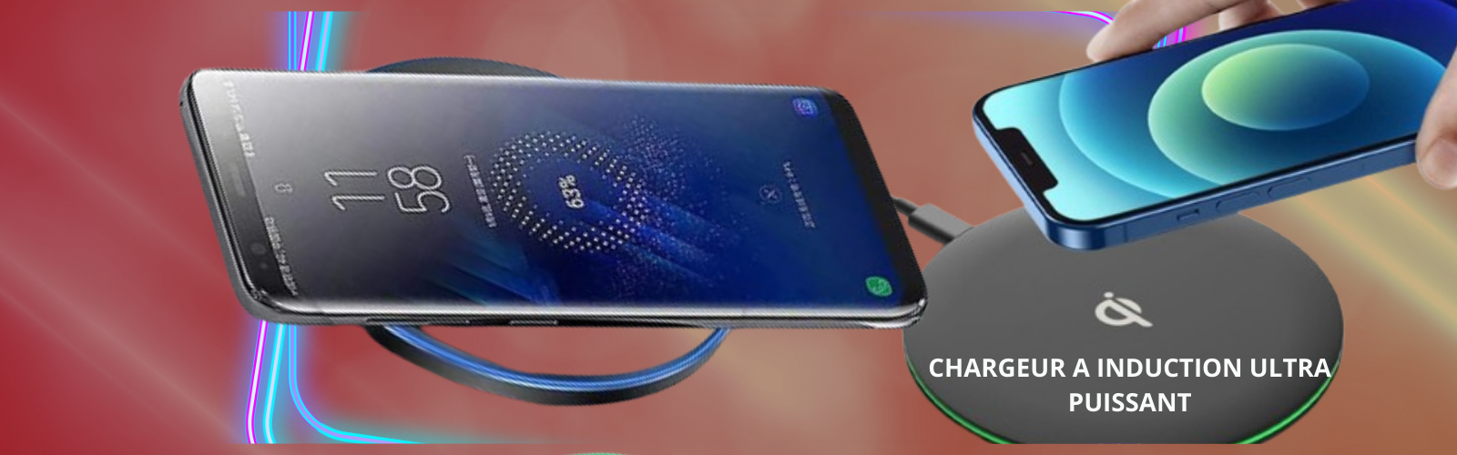 Chargeur de téléphone à induction - Recharge sans fil rapide pour iPhone et Samsung Galaxy. Technologie Qi, charge sans fil efficace pour smartphones. Découvrez notre sélection de chargeurs à induction dès maintenant 