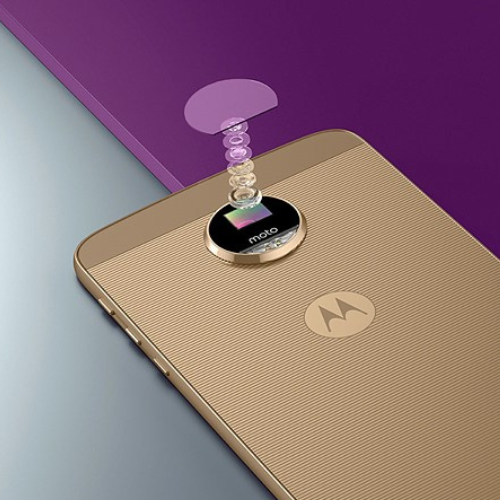 Motorola Z4 - Vue arrière, Capteur d'empreintes digitales